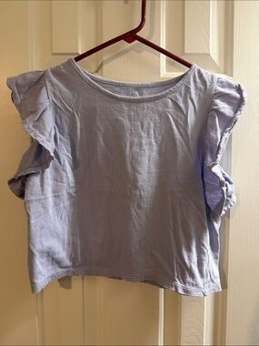 GAP Lilac Ruffle Sleeve Short Sleeve Tee